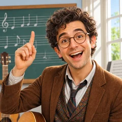Mr. Shapiro with his songbook